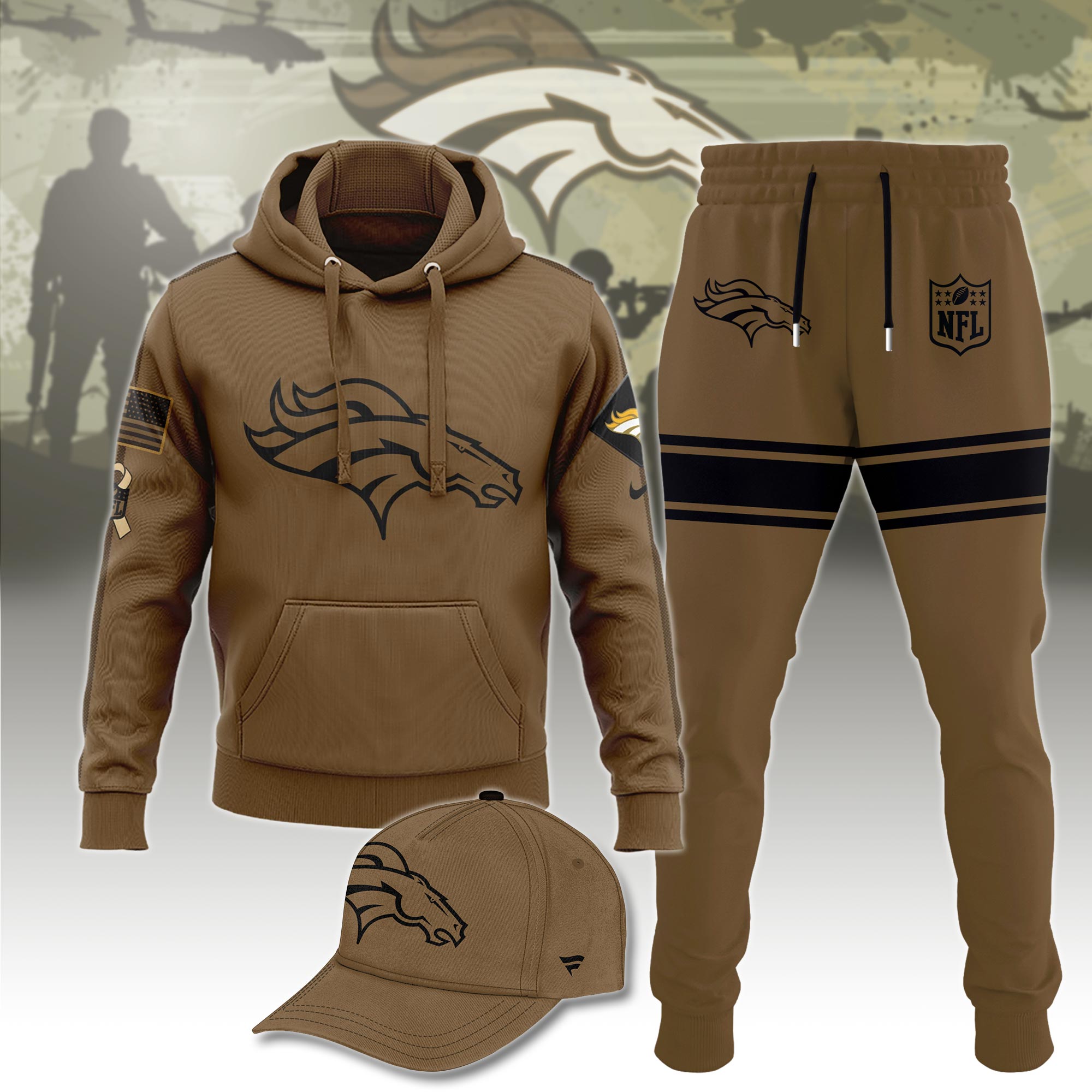Denver Bronco Veterans Hoodie - Famjoys Denver Bronco Veterans Hoodie - Famjoys