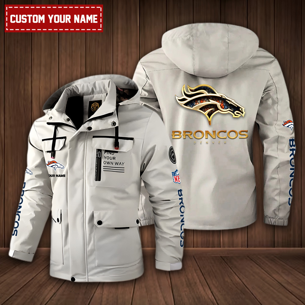 Denver Broncos 2D Casual Golden Logo Windbreaker Bomber Jacket SP04112310ID03DS07 - Famjoys Denver Broncos 2D Casual Golden Logo Windbreaker Bomber Jacket SP04112310ID03DS07 - Famjoys