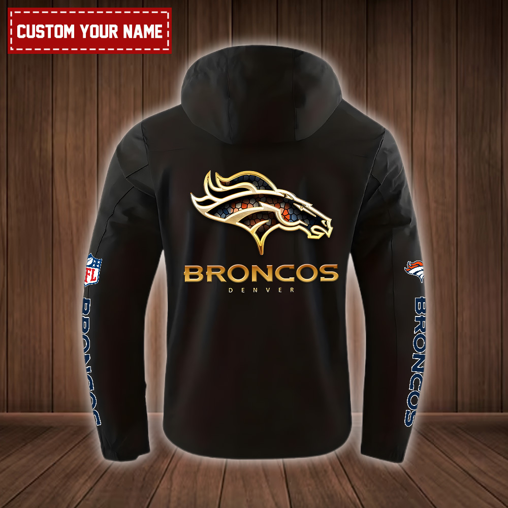 Denver Broncos 2D Casual Golden Logo Windbreaker Bomber Jacket SP04112310ID03DS07 - Famjoys Denver Broncos 2D Casual Golden Logo Windbreaker Bomber Jacket SP04112310ID03DS07 - Famjoys