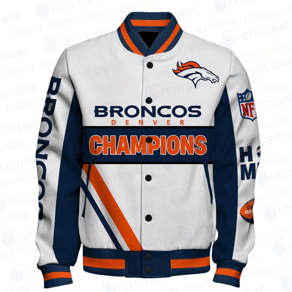 Denver Broncos 3X Super Bowl Champions Design Varsity Jacket - Famjoys Denver Broncos 3X Super Bowl Champions Design Varsity Jacket - Famjoys
