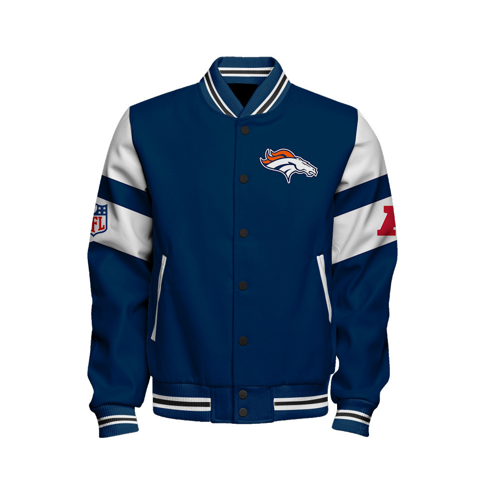 Denver Broncos American Football Conference Unisex Varsity Jacket V11 - Famjoys Denver Broncos American Football Conference Unisex Varsity Jacket V11 - Famjoys