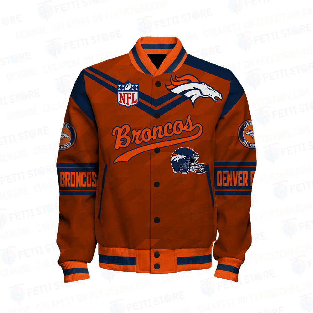 Denver Broncos American Football League Pattern Varsity Jacket SH1 V2 - Famjoys Denver Broncos American Football League Pattern Varsity Jacket SH1 V2 - Famjoys