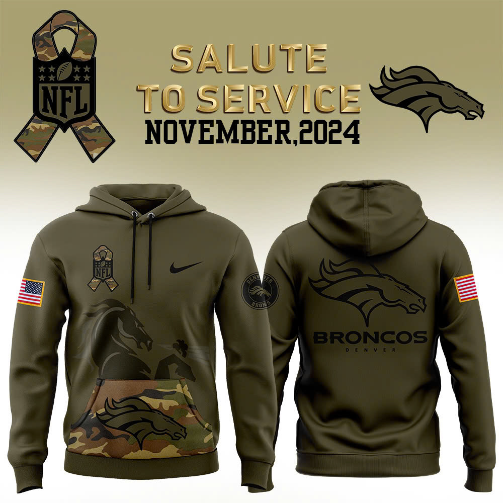 Denver Broncos Camo Salute to Service Club Fleece Pullover Hoodie - Famjoys Denver Broncos Camo Salute to Service Club Fleece Pullover Hoodie - Famjoys