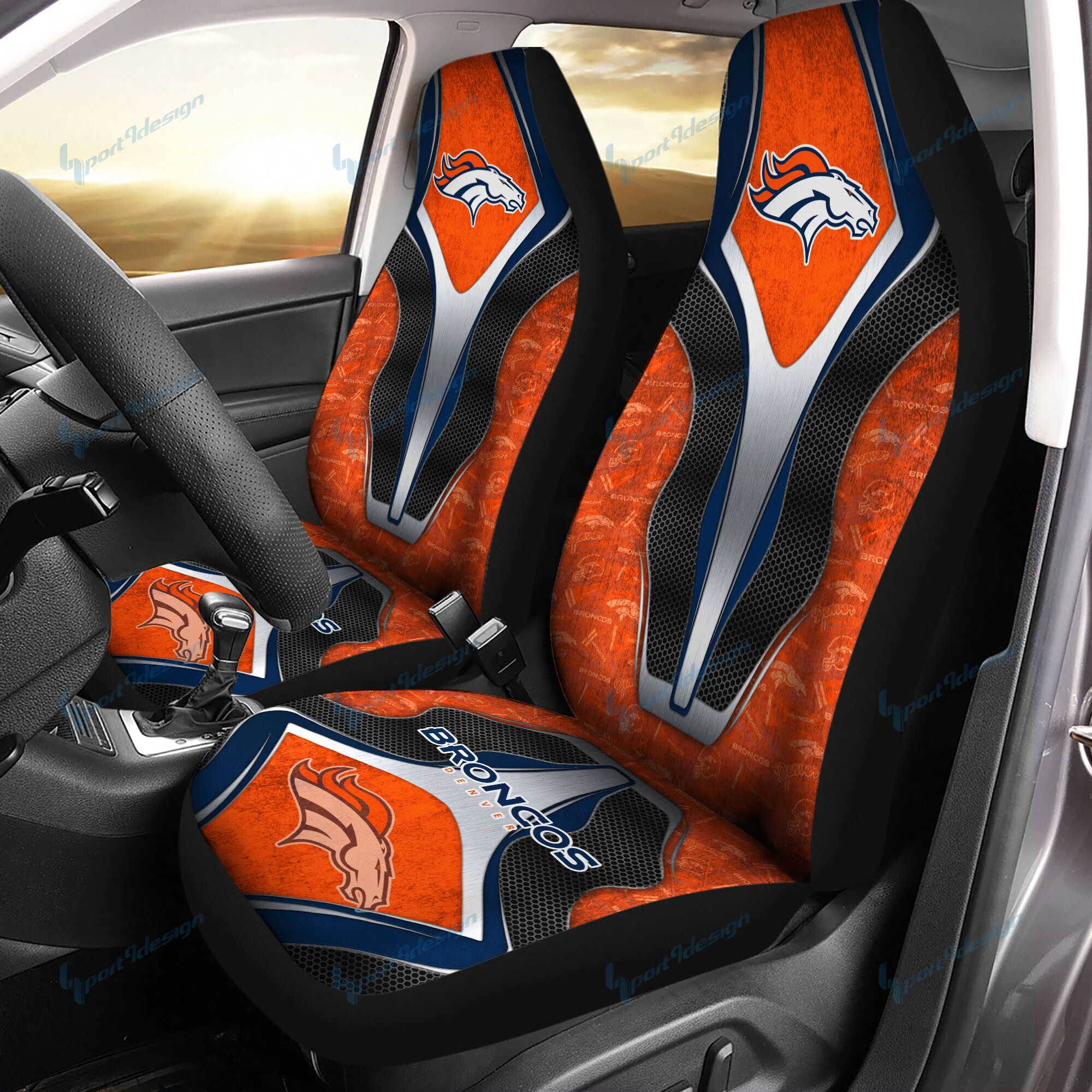 Denver Broncos Car Seat Covers BG33 - Famjoys Denver Broncos Car Seat Covers BG33 - Famjoys