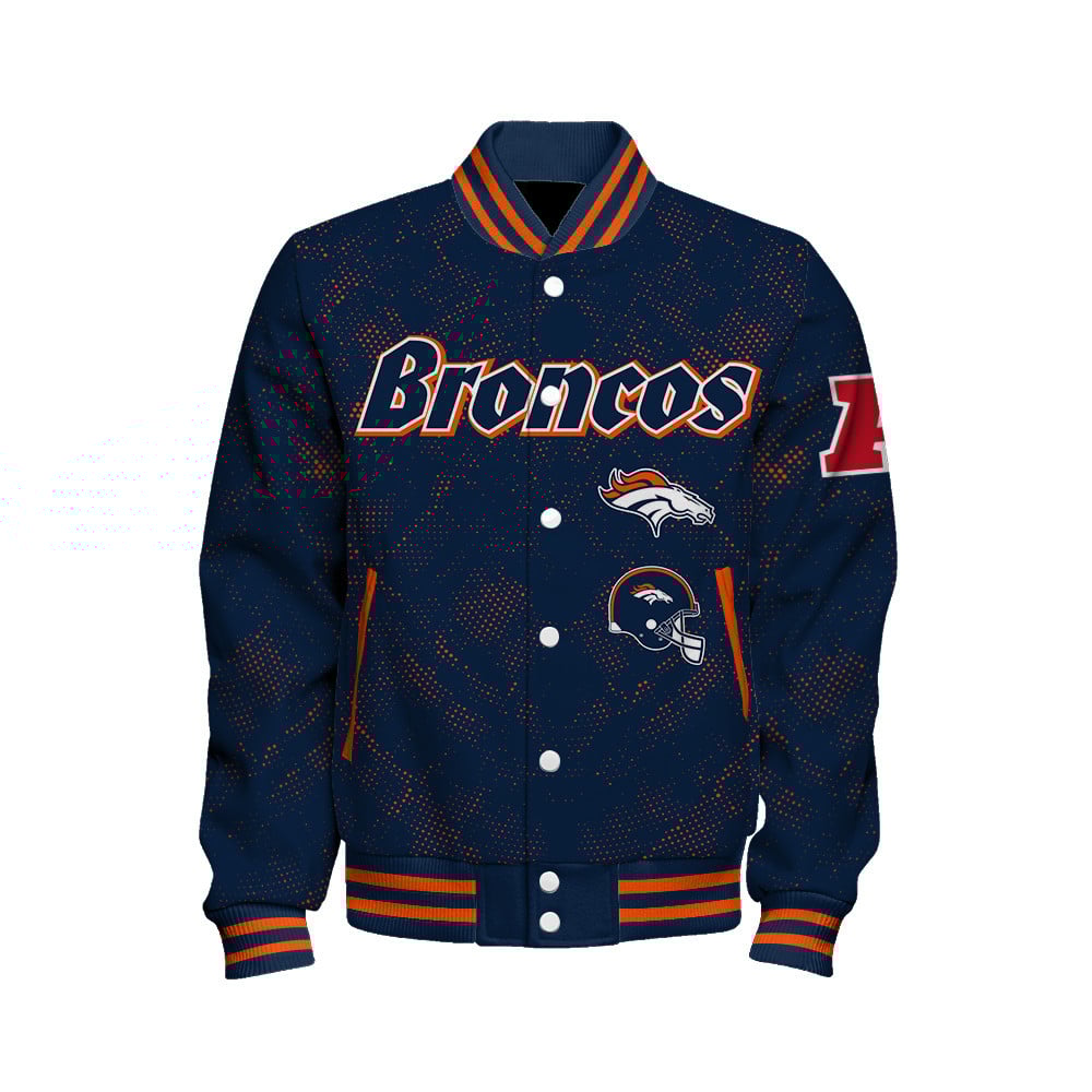 Denver Broncos - Continue Writing The Dream Unisex Varsity Jacket - Famjoys Denver Broncos - Continue Writing The Dream Unisex Varsity Jacket - Famjoys