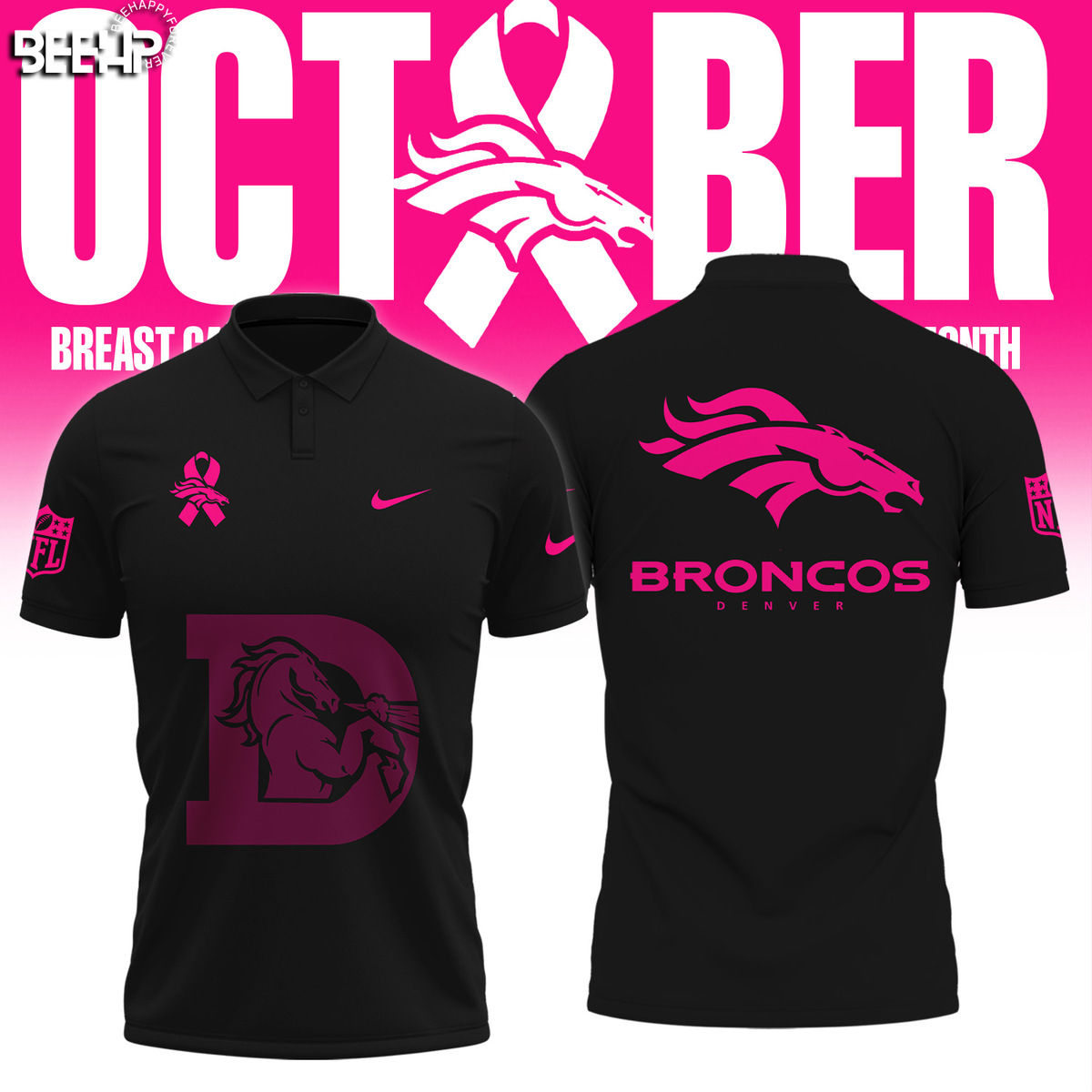 Denver Broncos Crucial Catch Club Pullover Shirt - Famjoys Denver Broncos Crucial Catch Club Pullover Shirt - Famjoys