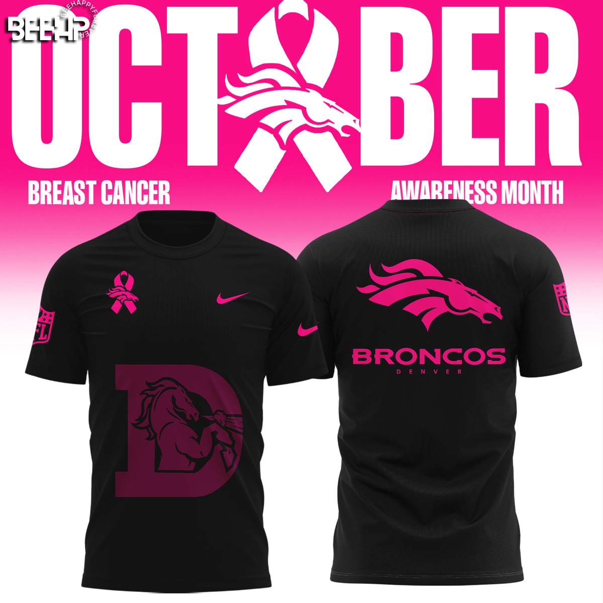 Denver Broncos Crucial Catch Club Pullover Shirt - Famjoys Denver Broncos Crucial Catch Club Pullover Shirt - Famjoys