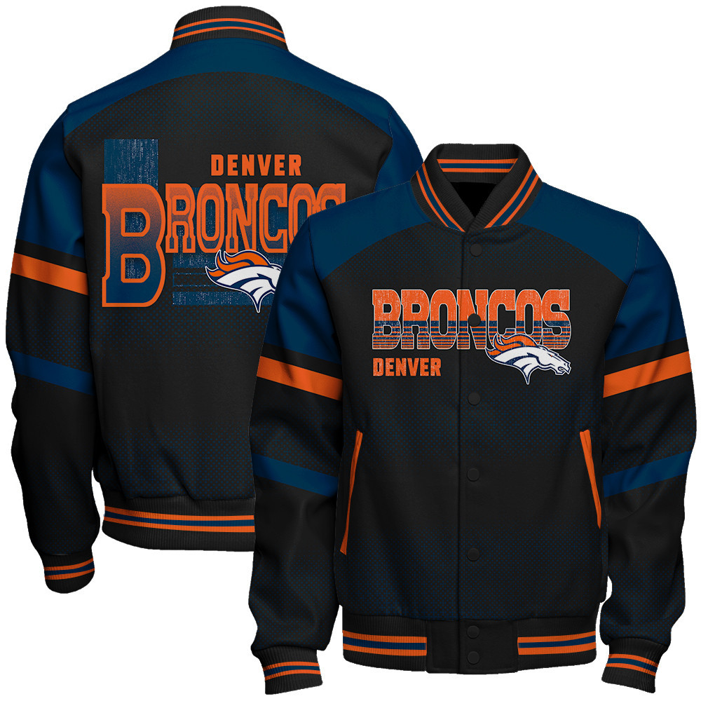 Denver Broncos - Fearless Warrior Unisex Varsity Jacket - Famjoys Denver Broncos - Fearless Warrior Unisex Varsity Jacket - Famjoys