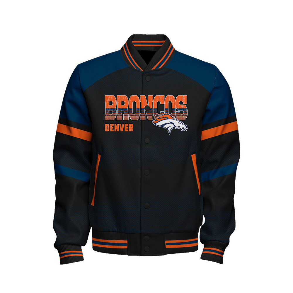 Denver Broncos - Fearless Warrior Unisex Varsity Jacket - Famjoys Denver Broncos - Fearless Warrior Unisex Varsity Jacket - Famjoys