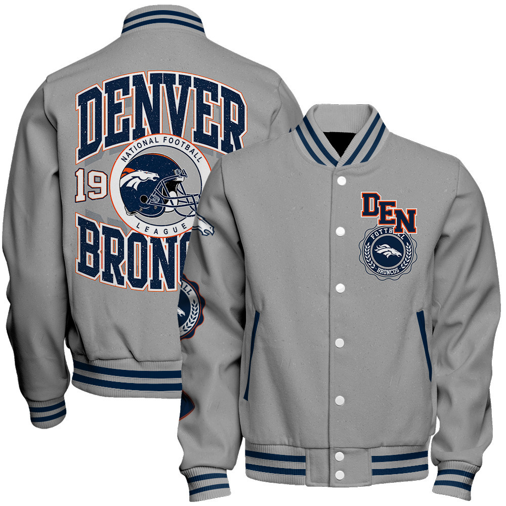 Denver Broncos - Feel The Power Unisex Varsity Jacket - Famjoys Denver Broncos - Feel The Power Unisex Varsity Jacket - Famjoys