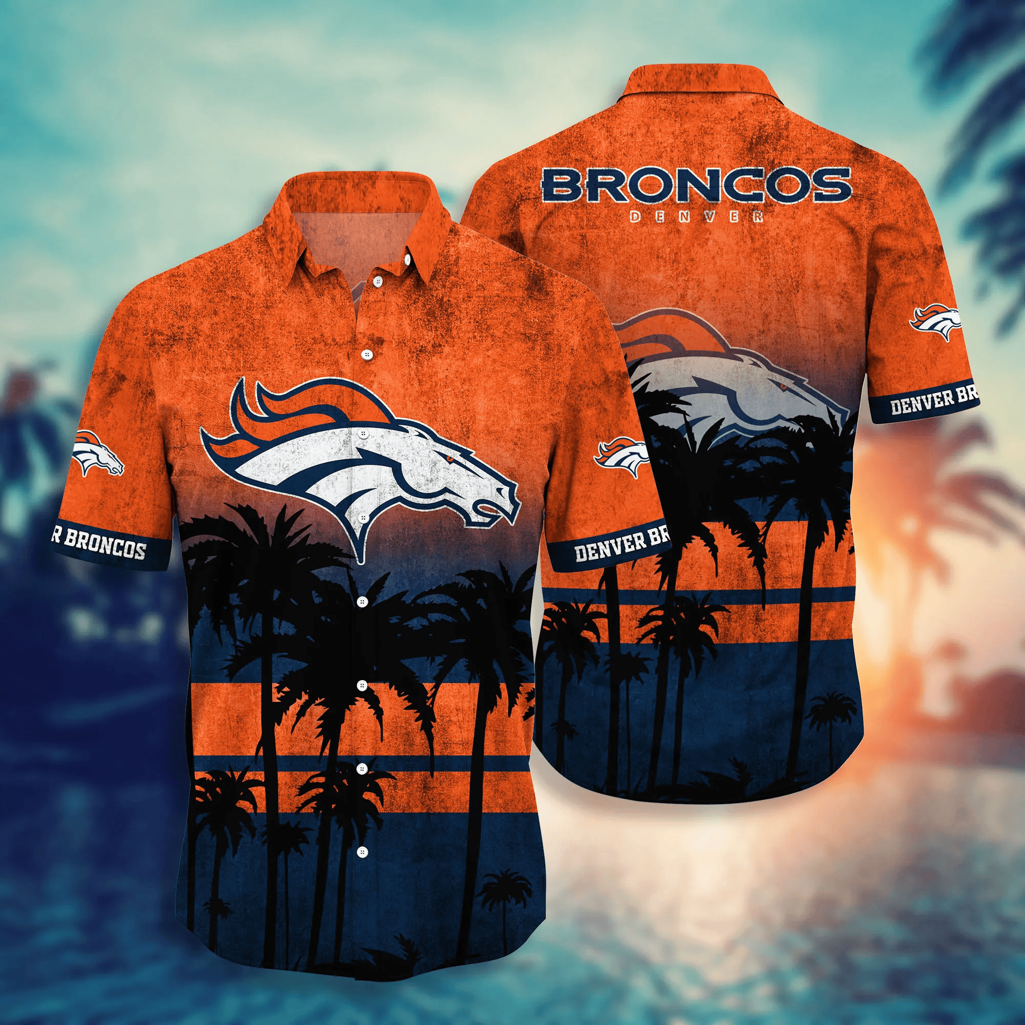 Denver Broncos Hawaii Shirt Short Style Hot Trending Summer - Famjoys Denver Broncos Hawaii Shirt Short Style Hot Trending Summer - Famjoys