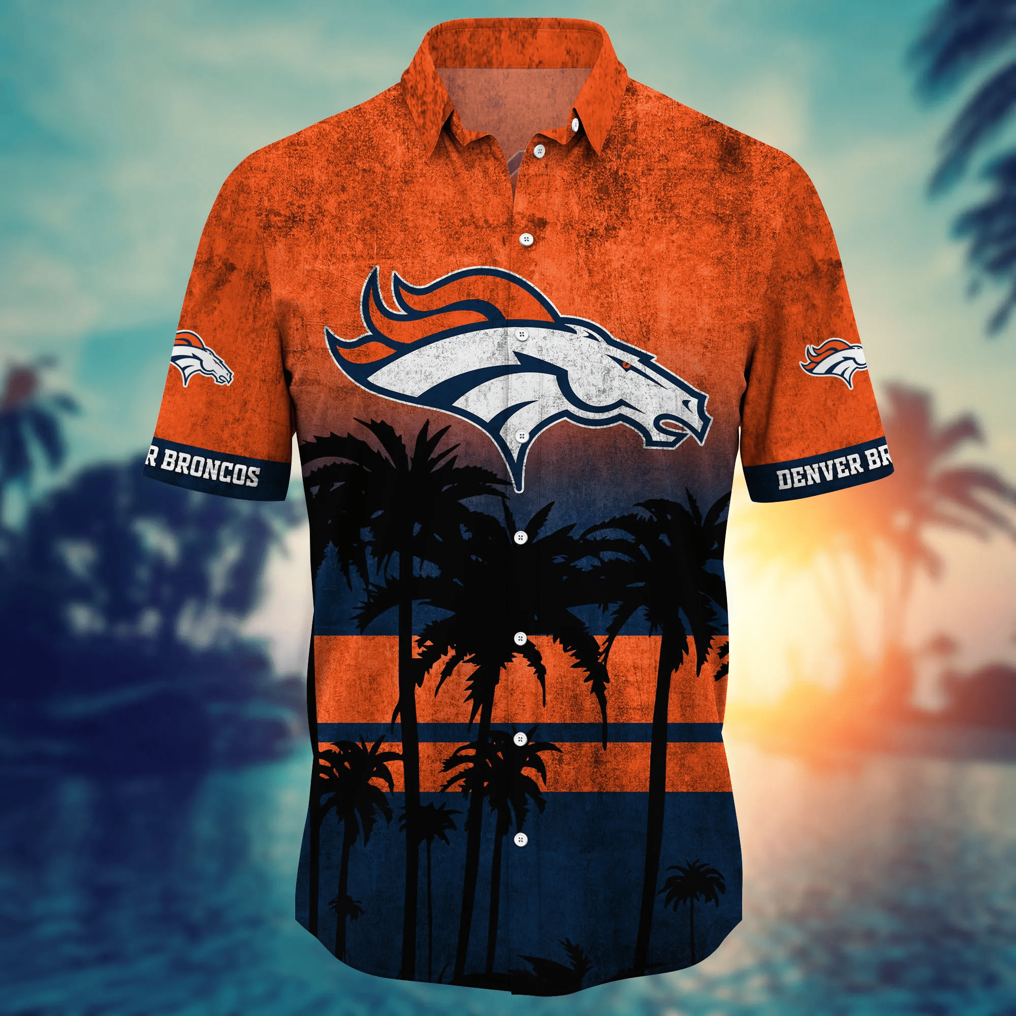 Denver Broncos Hawaii Shirt Short Style Hot Trending Summer - Famjoys Denver Broncos Hawaii Shirt Short Style Hot Trending Summer - Famjoys