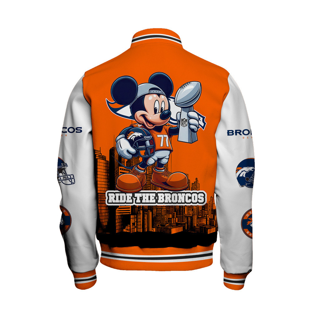Denver Broncos National Football League Varsity Jacket STM V5 - Famjoys Denver Broncos National Football League Varsity Jacket STM V5 - Famjoys