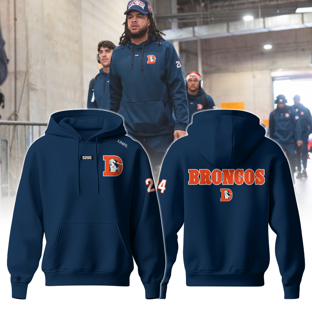 Denver Broncos Navy Hoodie Set - Famjoys Denver Broncos Navy Hoodie Set - Famjoys