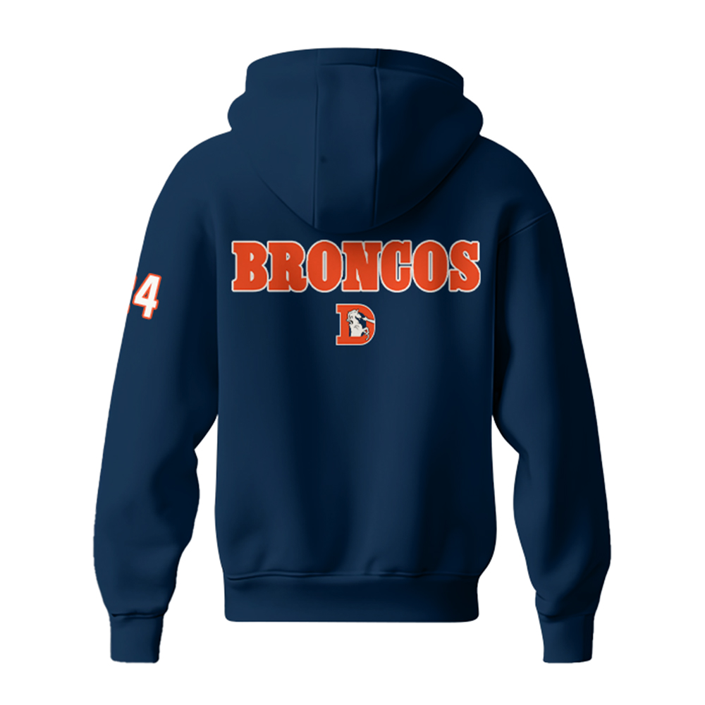 Denver Broncos Navy Hoodie Set - Famjoys Denver Broncos Navy Hoodie Set - Famjoys
