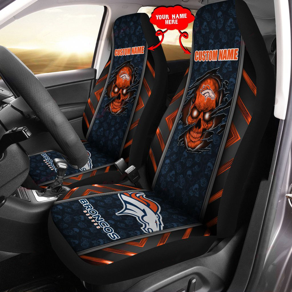 Denver Broncos Personalized Car Seat Covers BG447 - Famjoys Denver Broncos Personalized Car Seat Covers BG447 - Famjoys