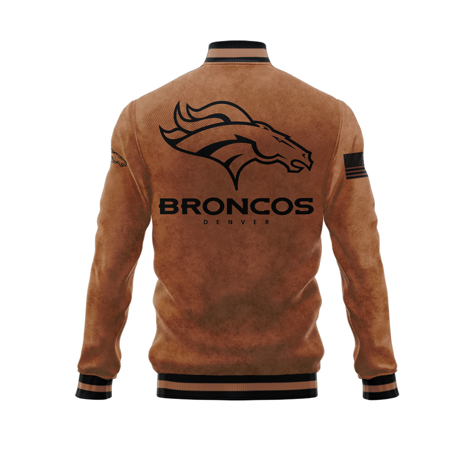 Denver Broncos Salute To Service Club Baseball Jacket Varsity Jacket - Brown - Famjoys Denver Broncos Salute To Service Club Baseball Jacket Varsity Jacket - Brown - Famjoys