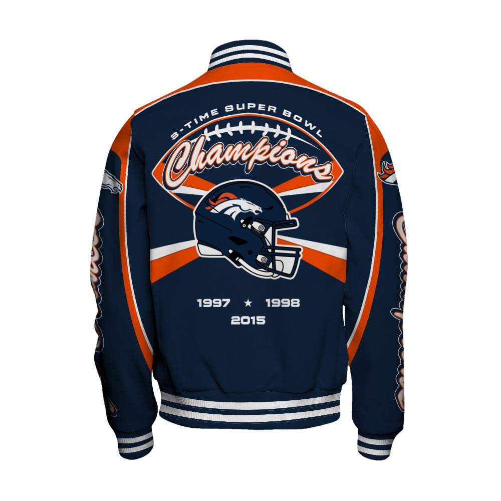 Denver Broncos Super Bowl Champions We'll Always Be Together Varsity Jacket - Famjoys Denver Broncos Super Bowl Champions We'll Always Be Together Varsity Jacket - Famjoys