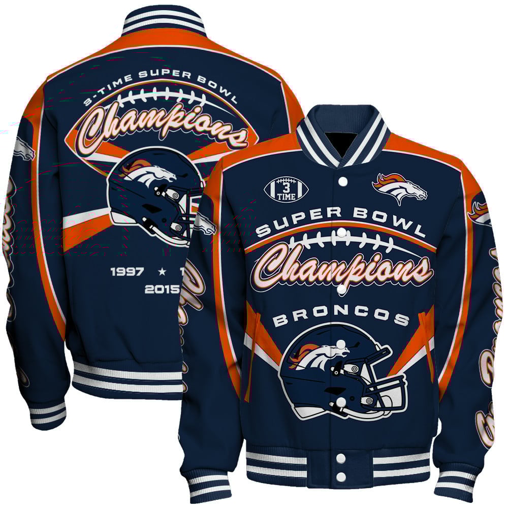Denver Broncos Super Bowl Champions We'll Always Be Together Varsity Jacket - Famjoys Denver Broncos Super Bowl Champions We'll Always Be Together Varsity Jacket - Famjoys