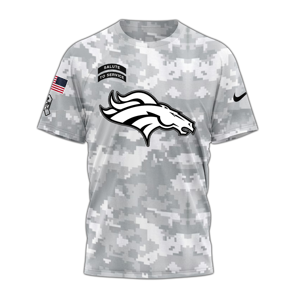 Denver Broncos Tshirt Camo Salute to Service Club - Famjoys Denver Broncos Tshirt Camo Salute to Service Club - Famjoys