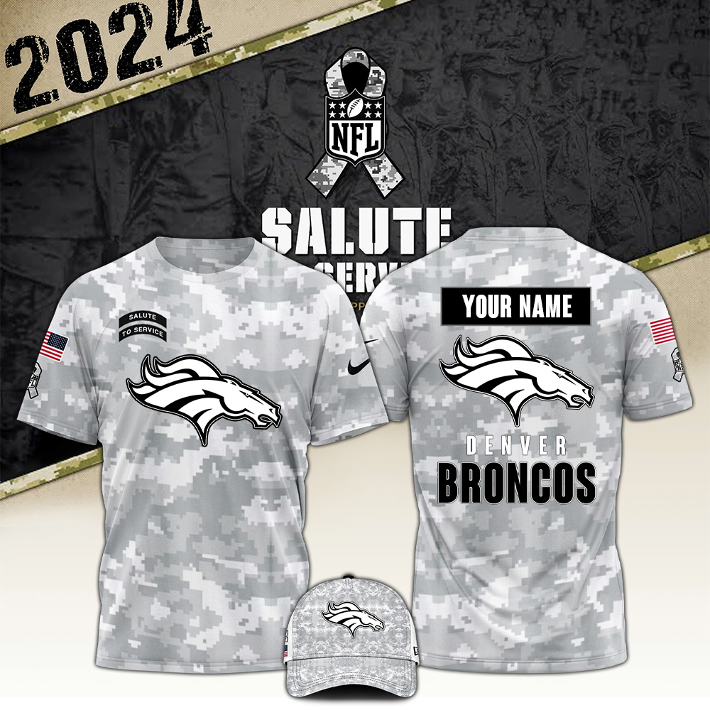 Denver Broncos Tshirt Camo Salute to Service Club - Famjoys Denver Broncos Tshirt Camo Salute to Service Club - Famjoys