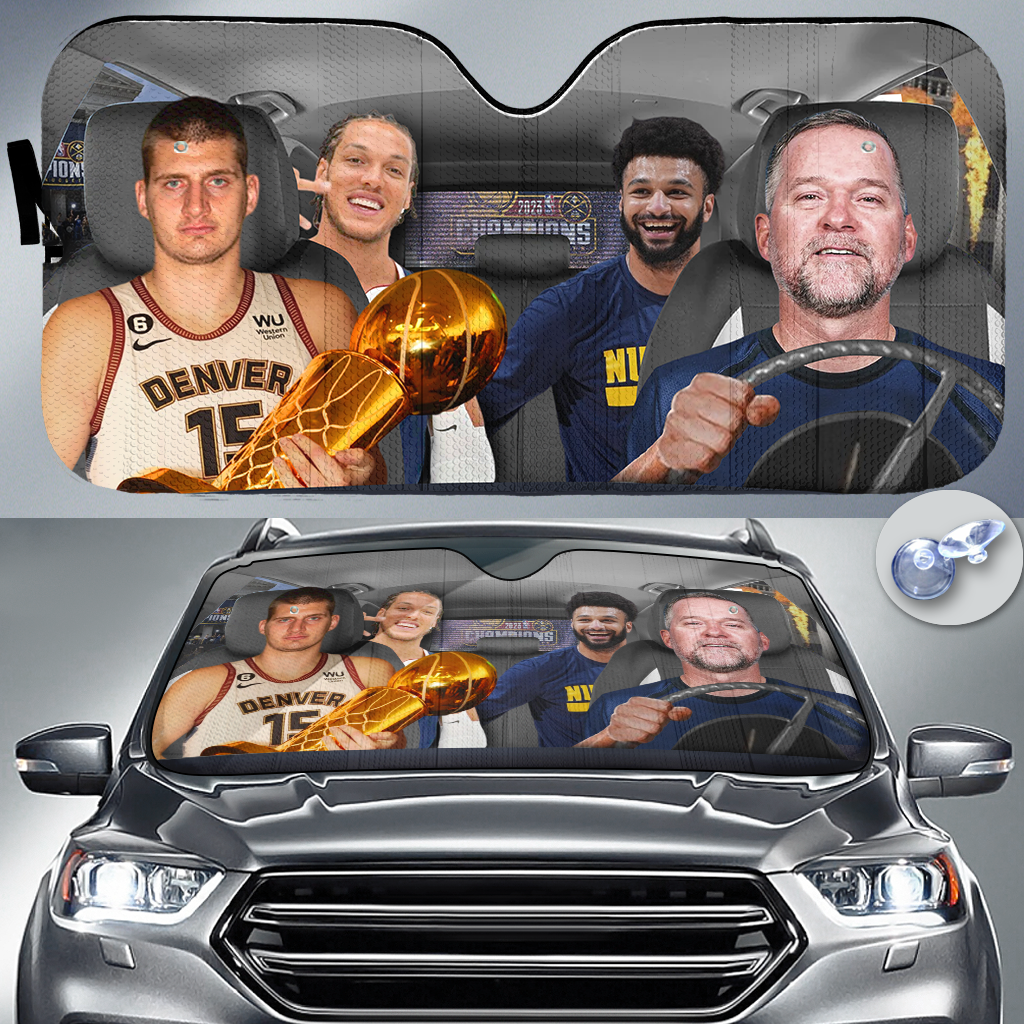 Denver Nuggets 2023 NBA Finals Champions Fit Sunshade - Famjoys Denver Nuggets 2023 NBA Finals Champions Fit Sunshade - Famjoys