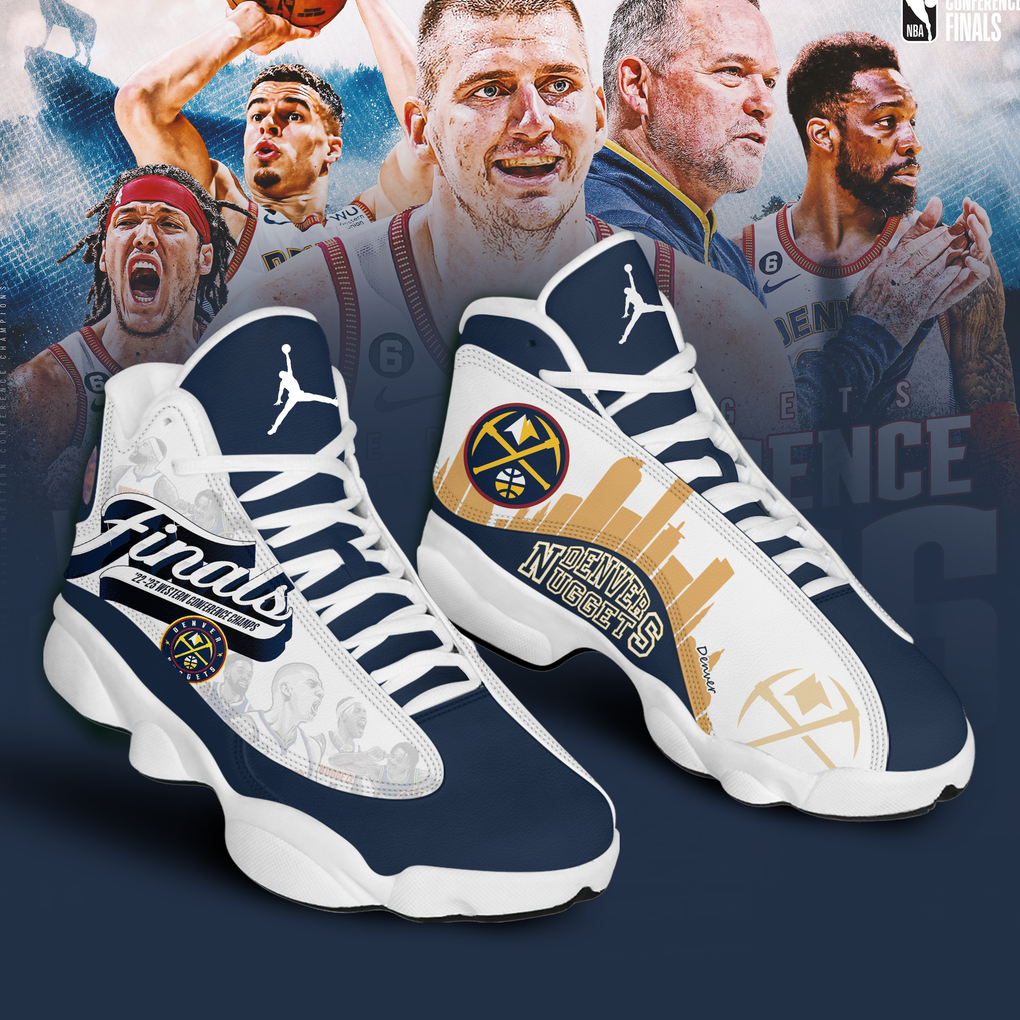 Denver Nuggets Conference Champions Shoes - Famjoys Denver Nuggets Conference Champions Shoes - Famjoys