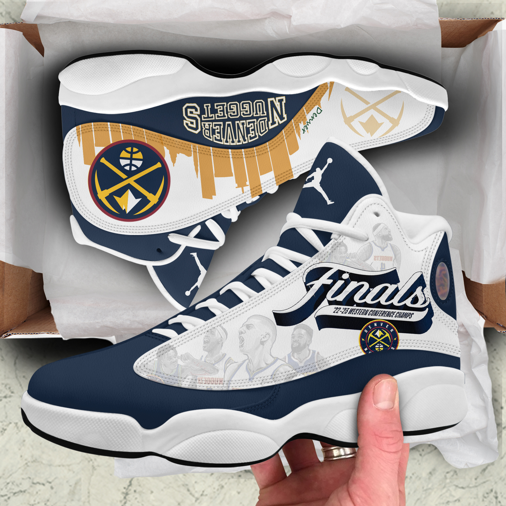 Denver Nuggets Conference Champions Shoes - Famjoys Denver Nuggets Conference Champions Shoes - Famjoys