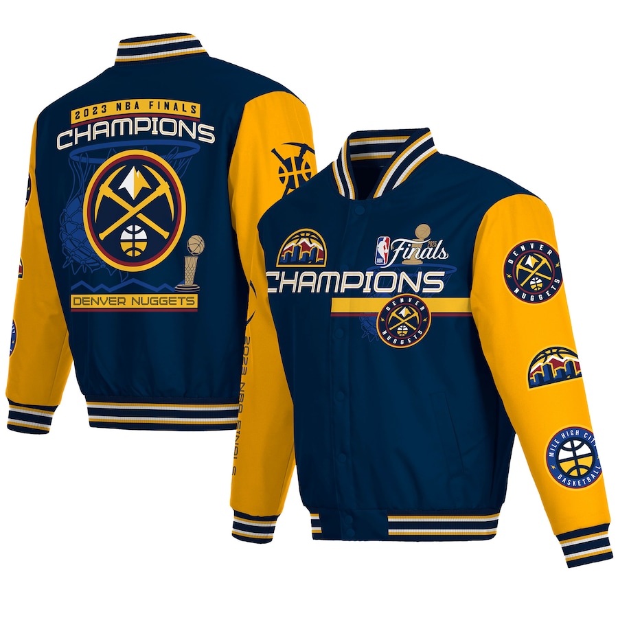 Denver Nuggets NBA Champions Bomber Jacket - Famjoys Denver Nuggets NBA Champions Bomber Jacket - Famjoys