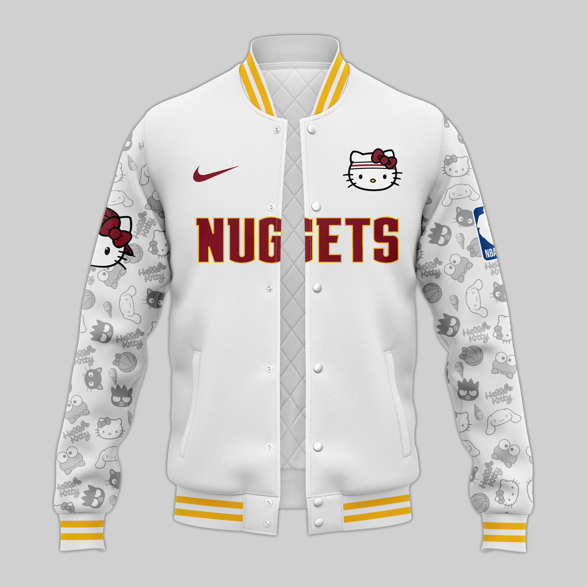 Denver Nuggets Night Premium Bomber Jacket - Famjoys Denver Nuggets Night Premium Bomber Jacket - Famjoys