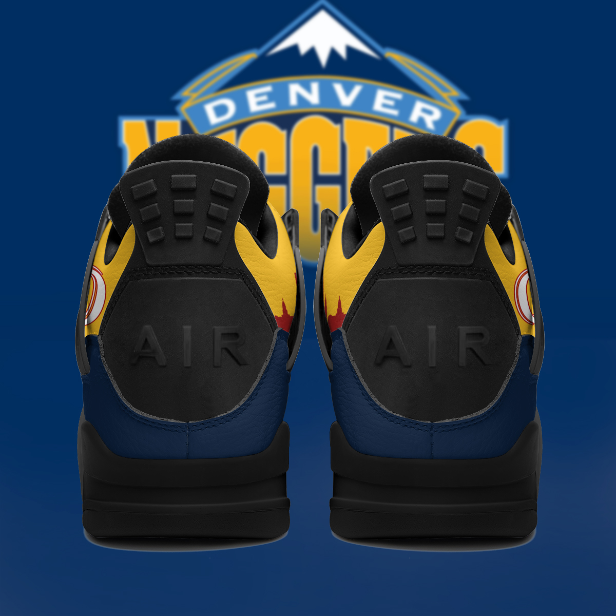 DENVER NUGGETS Personalized Name And Number Shoes - Famjoys DENVER NUGGETS Personalized Name And Number Shoes - Famjoys