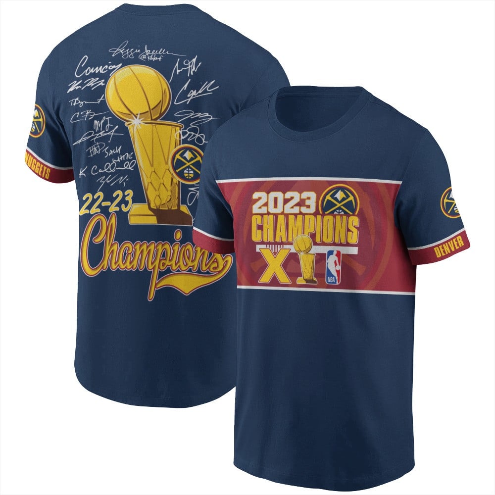 Denver Nuggets Winner Final Champion 2023 Print 3D T-Shirt - Famjoys Denver Nuggets Winner Final Champion 2023 Print 3D T-Shirt - Famjoys