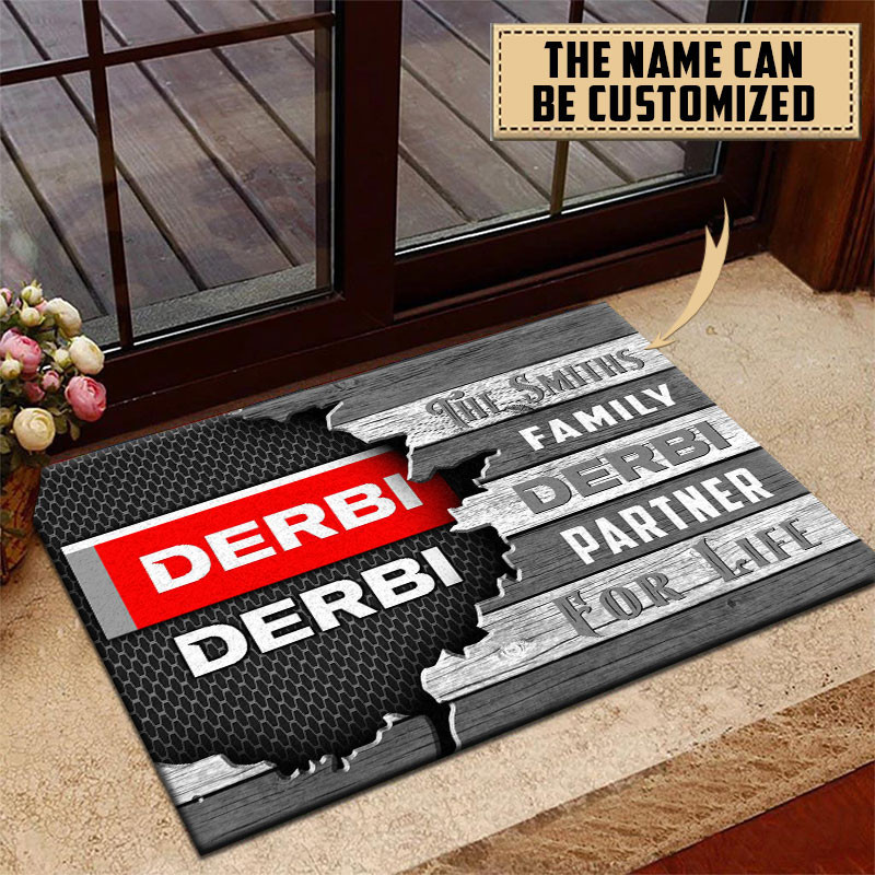 Derbi Doormat Custom Name, Multicolor - Famjoys Derbi Doormat Custom Name, Multicolor - Famjoys