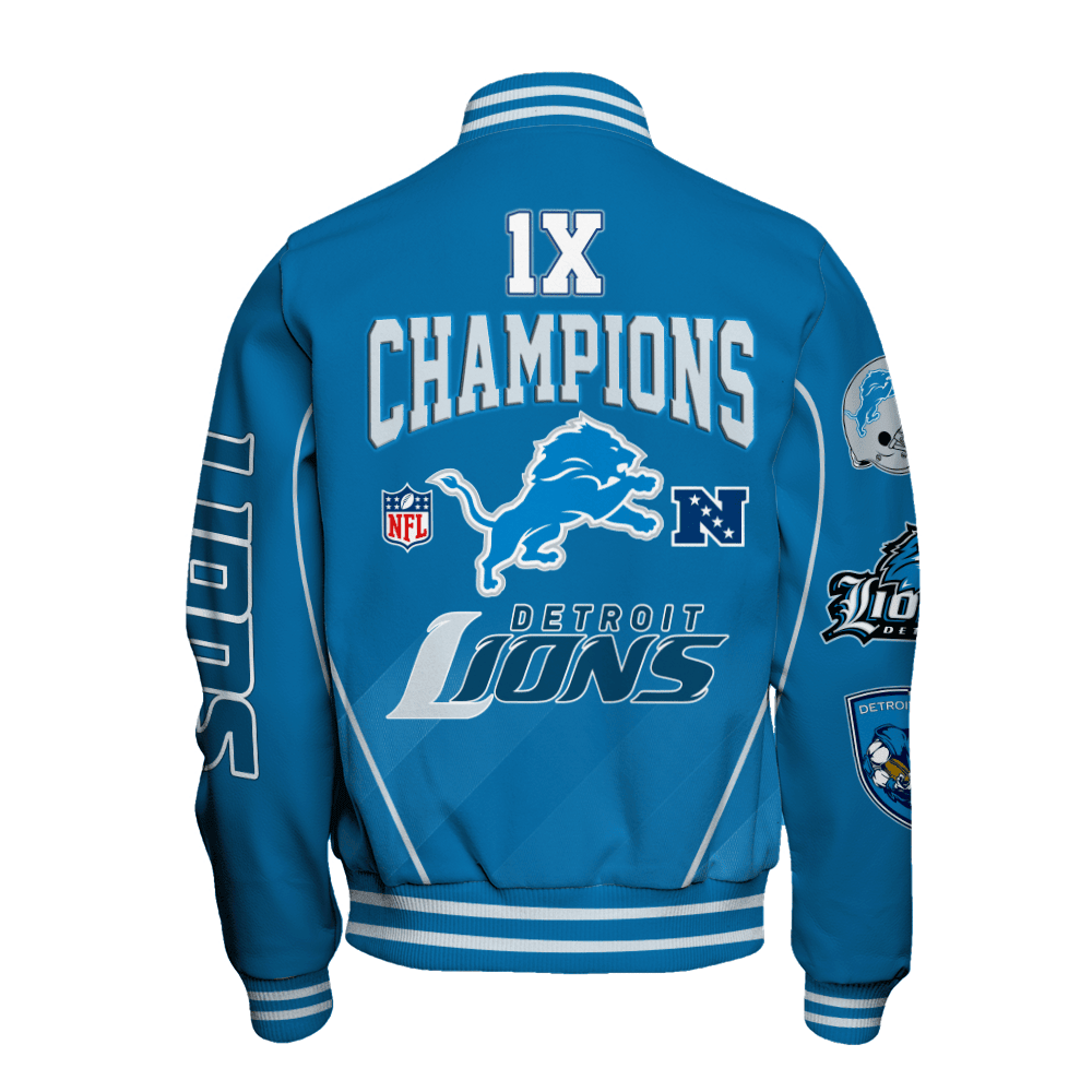 Detroit Lions 1X Super Bowl Champions Varsity Jacket - Famjoys Detroit Lions 1X Super Bowl Champions Varsity Jacket - Famjoys