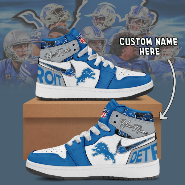 Detroit Lions AJ1 Shoes - Famjoys Detroit Lions AJ1 Shoes - Famjoys