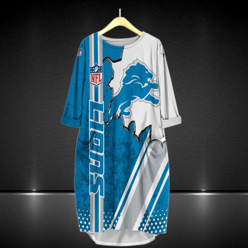 Detroit Lions All Over Print Caftan3688 - Famjoys Detroit Lions All Over Print Caftan3688 - Famjoys