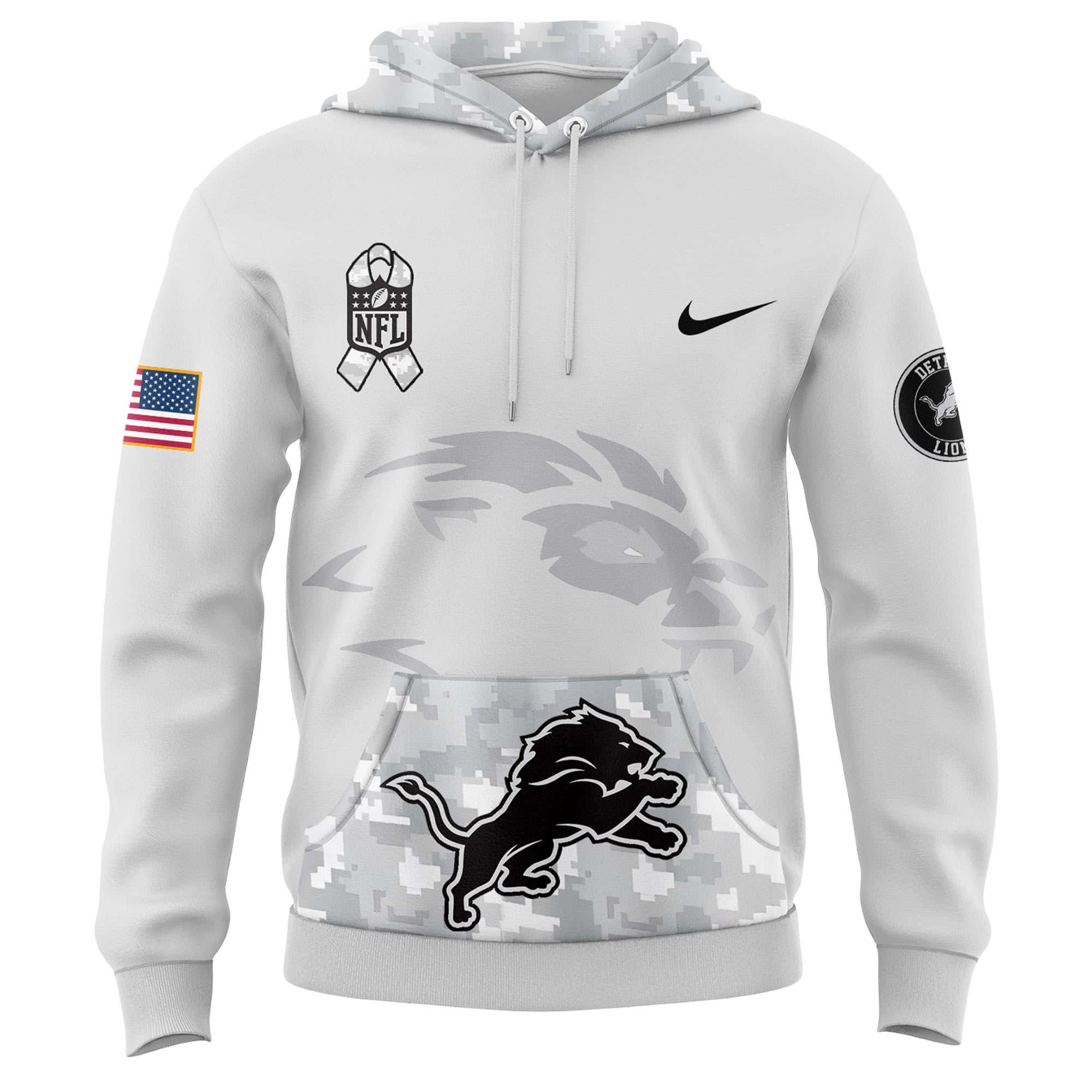 Detroit Lions Arctic Camo Salute to Service Club Fleece Pullover Hoodie Ver 2 - Famjoys Detroit Lions Arctic Camo Salute to Service Club Fleece Pullover Hoodie Ver 2 - Famjoys