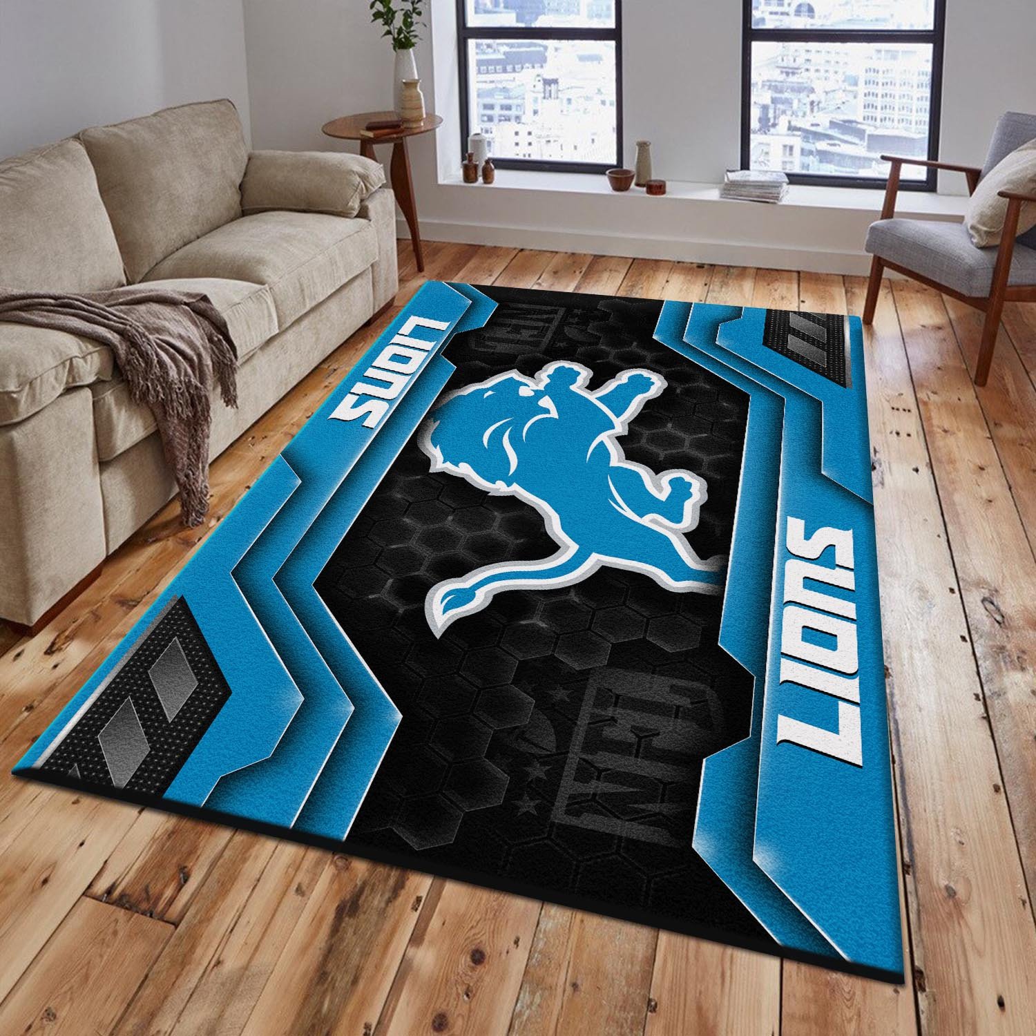Detroit Lions Area Rugs 0564 - Famjoys Detroit Lions Area Rugs 0564 - Famjoys