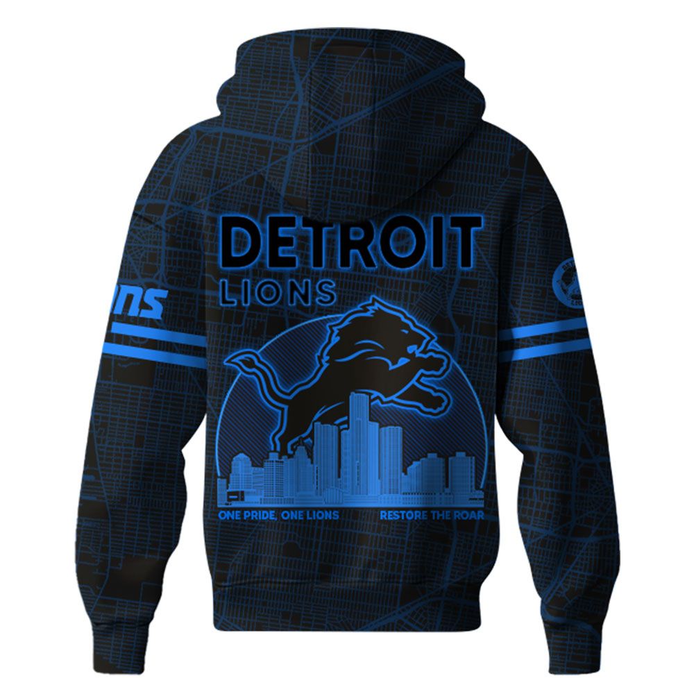 Detroit Lions Back In Black Hoodie 2024 - Famjoys Detroit Lions Back In Black Hoodie 2024 - Famjoys