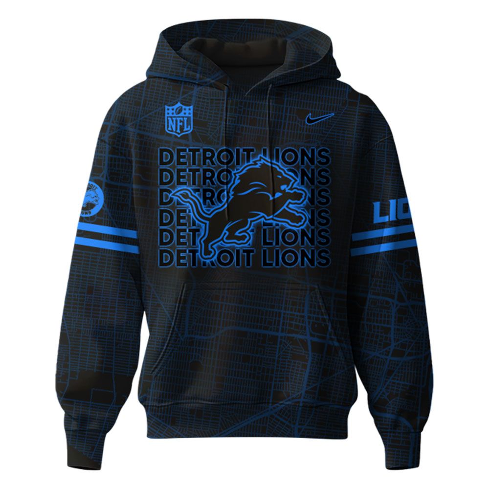 Detroit Lions Back In Black Hoodie 2024 - Famjoys Detroit Lions Back In Black Hoodie 2024 - Famjoys