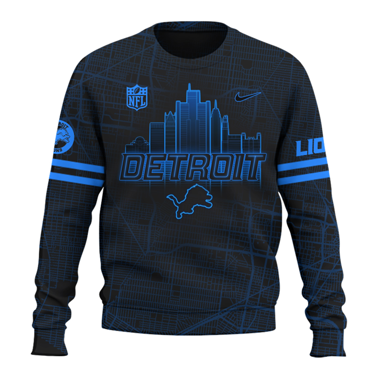 Detroit Lions Back In Black New Sweatshirt v2 - Famjoys Detroit Lions Back In Black New Sweatshirt v2 - Famjoys