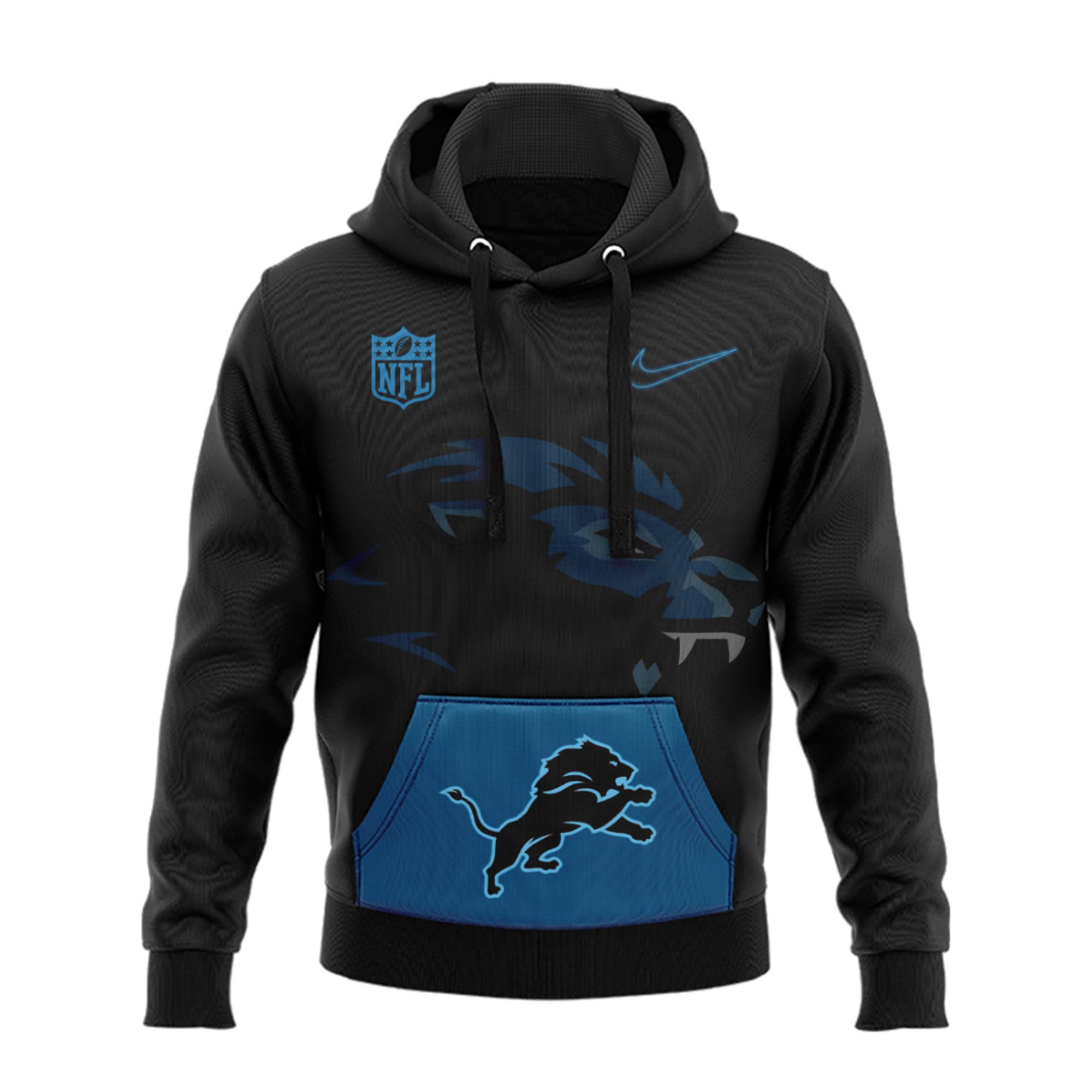 Detroit Lions Black In Back Hoodie - Famjoys Detroit Lions Black In Back Hoodie - Famjoys