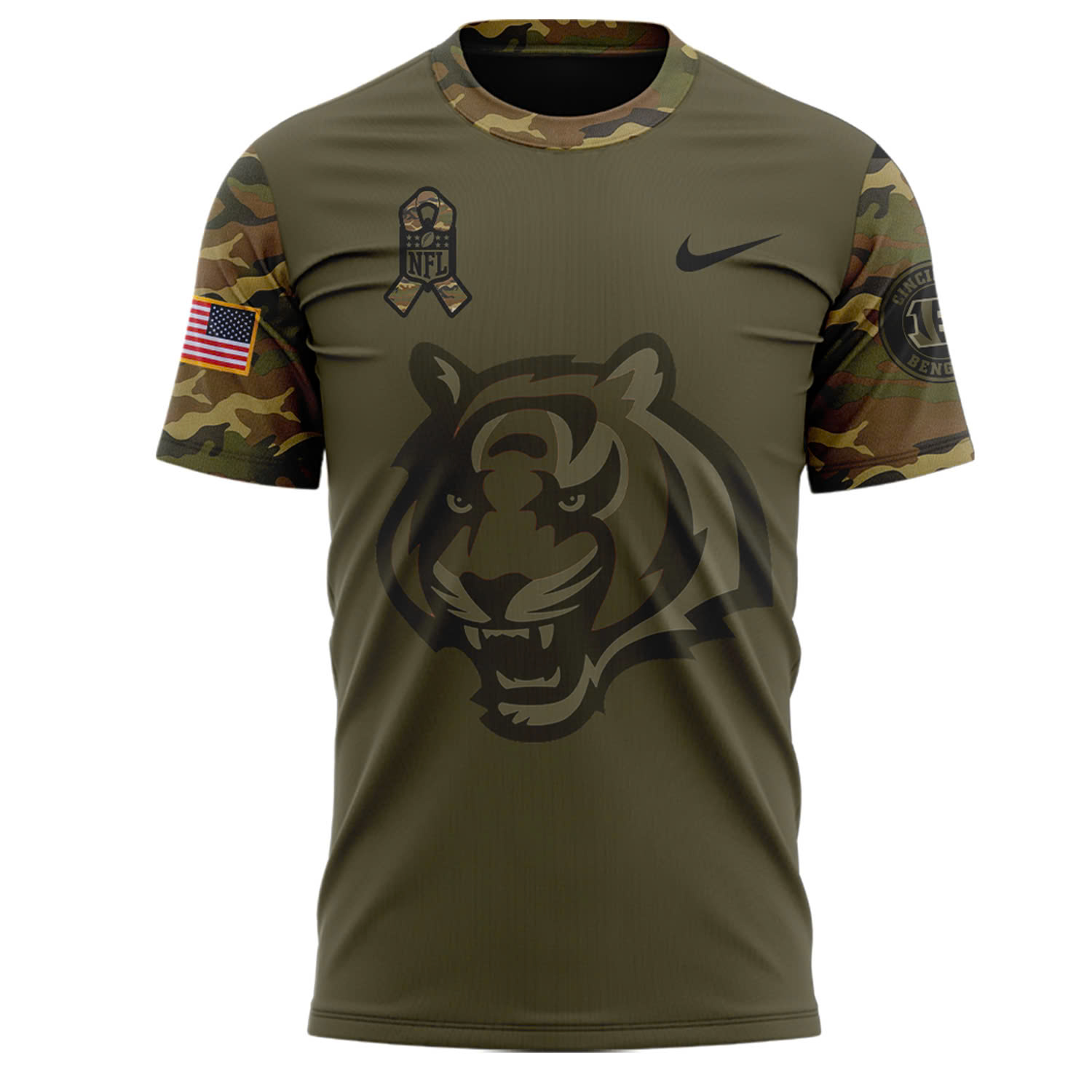 Detroit Lions Camo Salute to Service Tee V2 - Famjoys Detroit Lions Camo Salute to Service Tee V2 - Famjoys