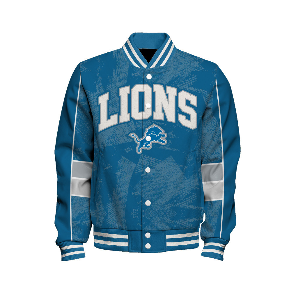 Detroit Lions - Cheering Symbols Unisex Varsity Jacket - Famjoys Detroit Lions - Cheering Symbols Unisex Varsity Jacket - Famjoys