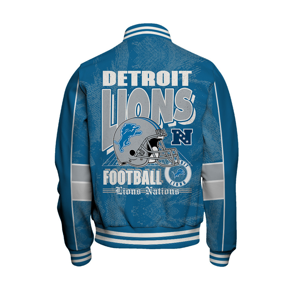 Detroit Lions - Cheering Symbols Unisex Varsity Jacket - Famjoys Detroit Lions - Cheering Symbols Unisex Varsity Jacket - Famjoys