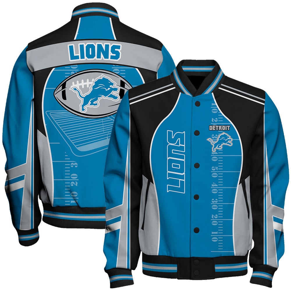 Detroit Lions - Classic And Modern Unisex Varsity Jacket - Famjoys Detroit Lions - Classic And Modern Unisex Varsity Jacket - Famjoys