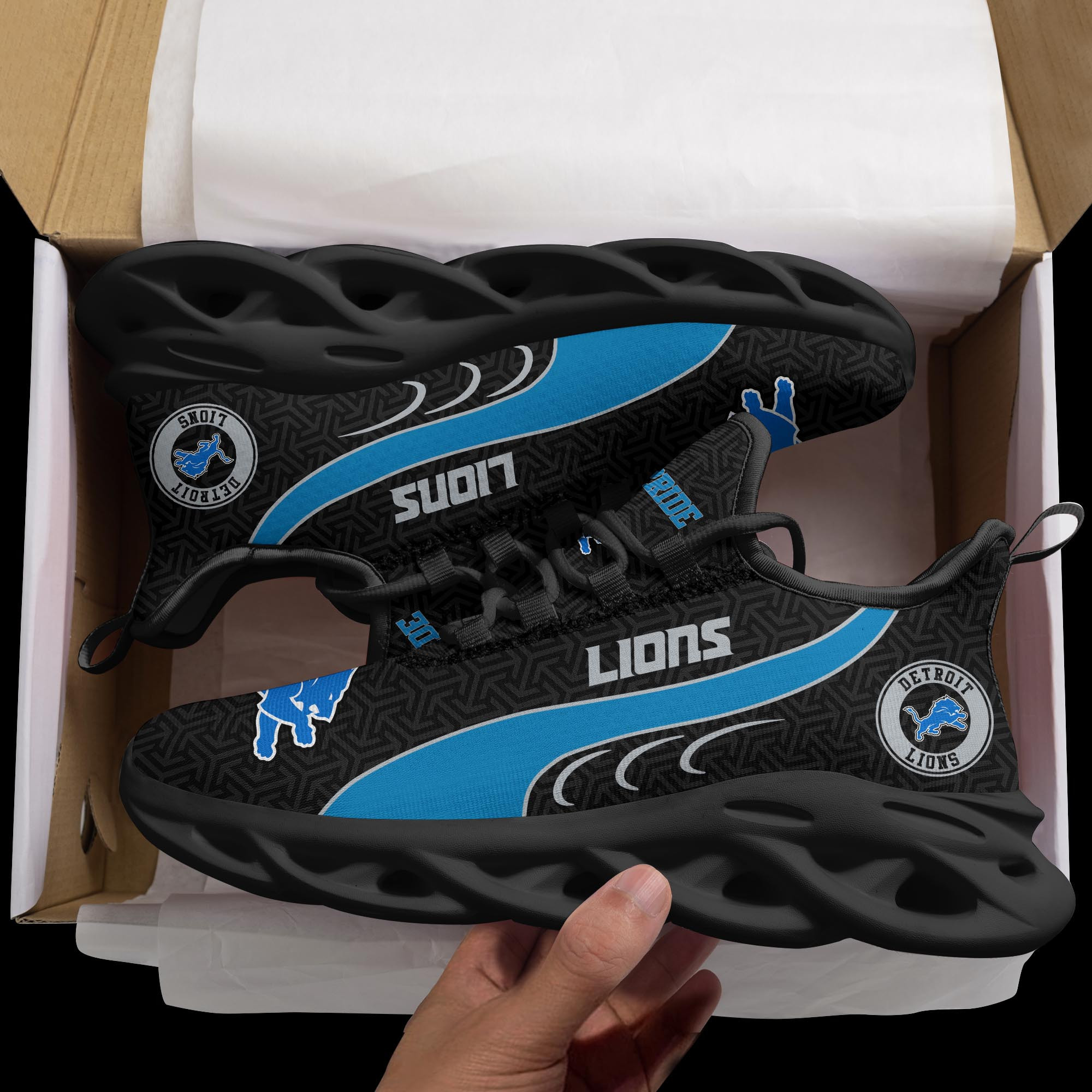 Detroit Lions Clunky Shoes T-42107 - Famjoys Detroit Lions Clunky Shoes T-42107 - Famjoys