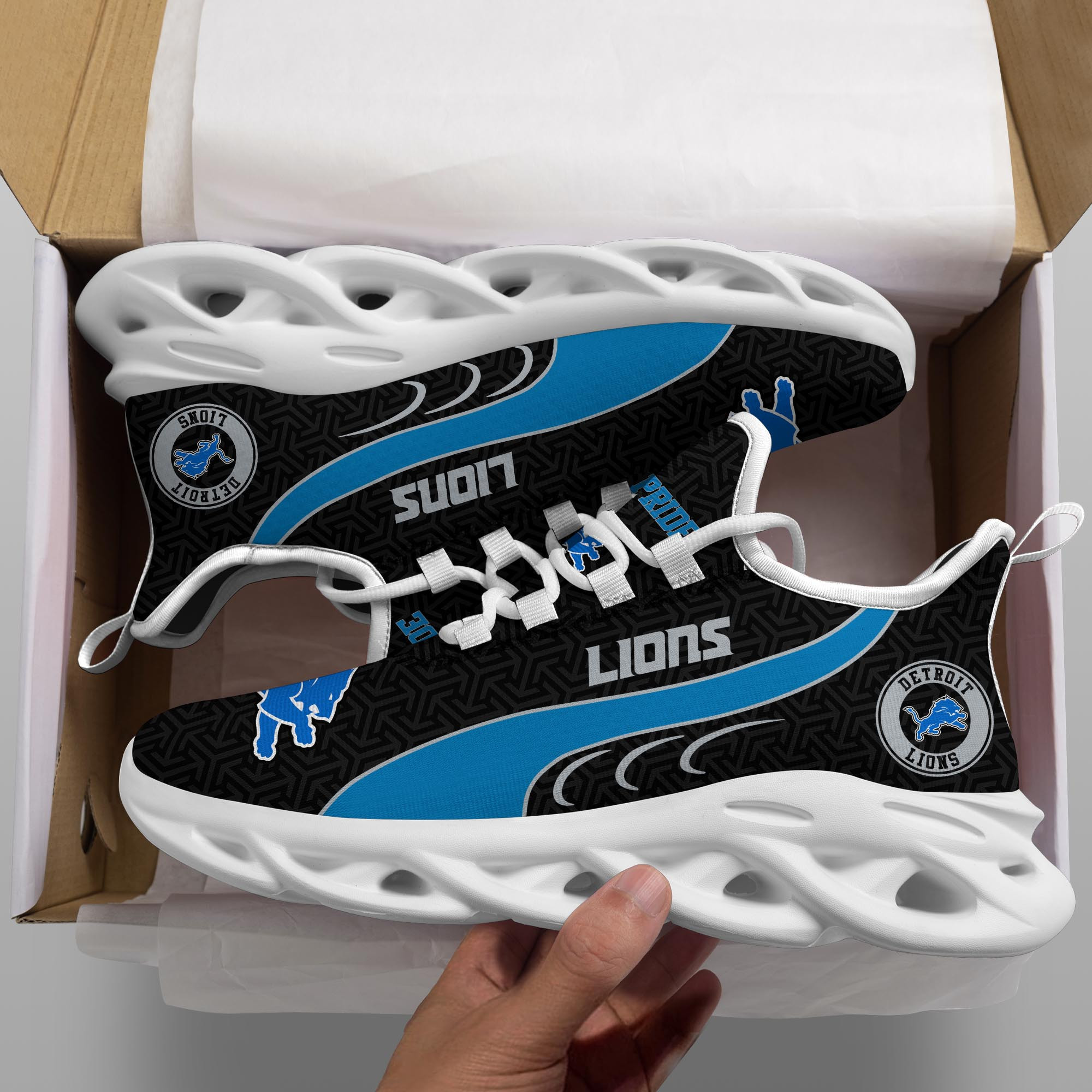 Detroit Lions Clunky Shoes T-42107 - Famjoys Detroit Lions Clunky Shoes T-42107 - Famjoys