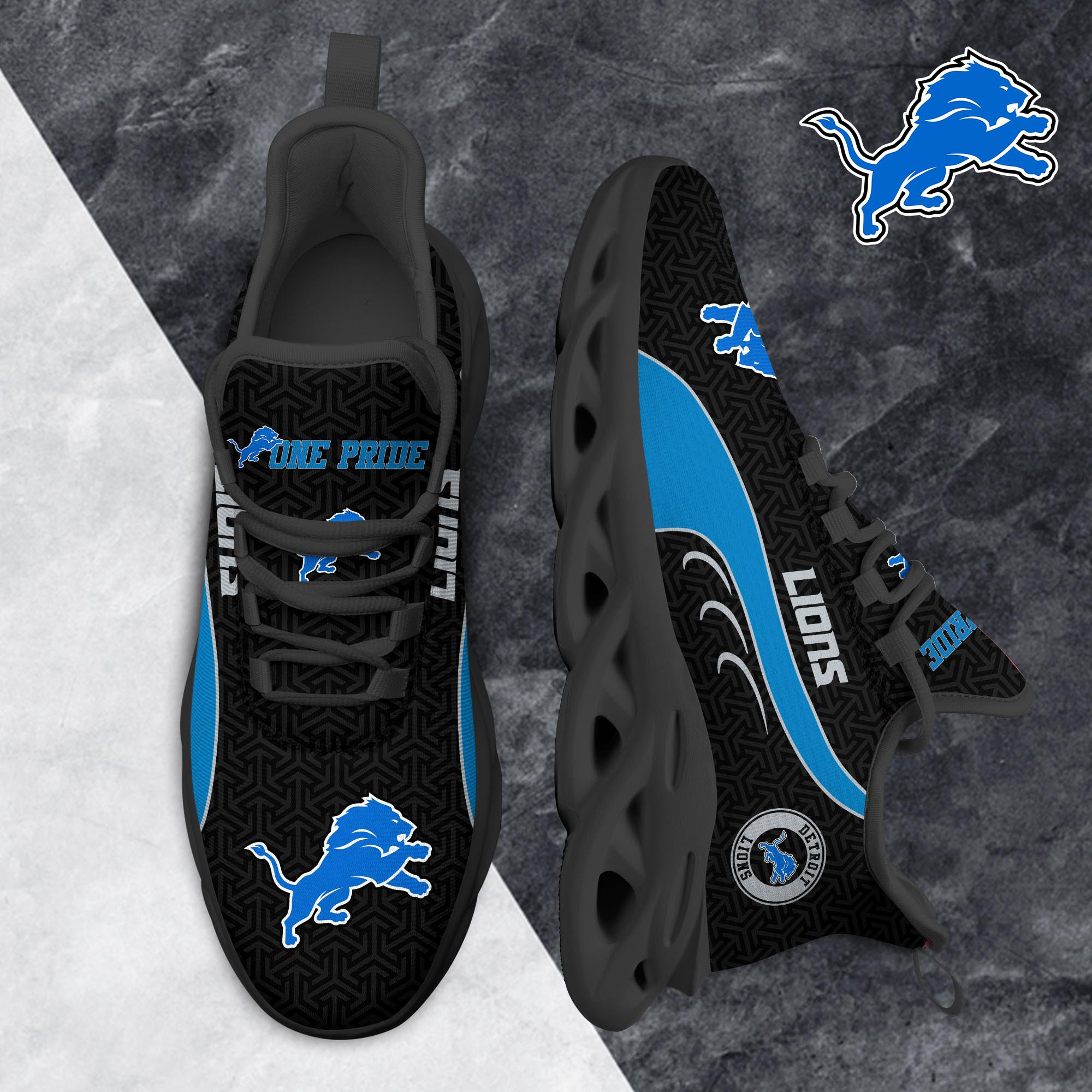 Detroit Lions Clunky Shoes T-42107 - Famjoys Detroit Lions Clunky Shoes T-42107 - Famjoys