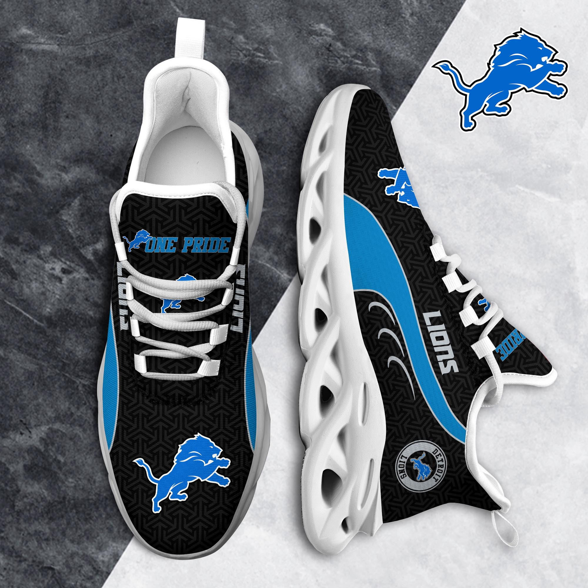 Detroit Lions Clunky Shoes T-42107 - Famjoys Detroit Lions Clunky Shoes T-42107 - Famjoys
